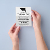 Dienstverlening rundvee diergeneeskunde koe flyer (Hand)