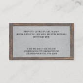 Dienstverlening voor dieren | Honden training | Ho Visitekaartje (Achterkant)