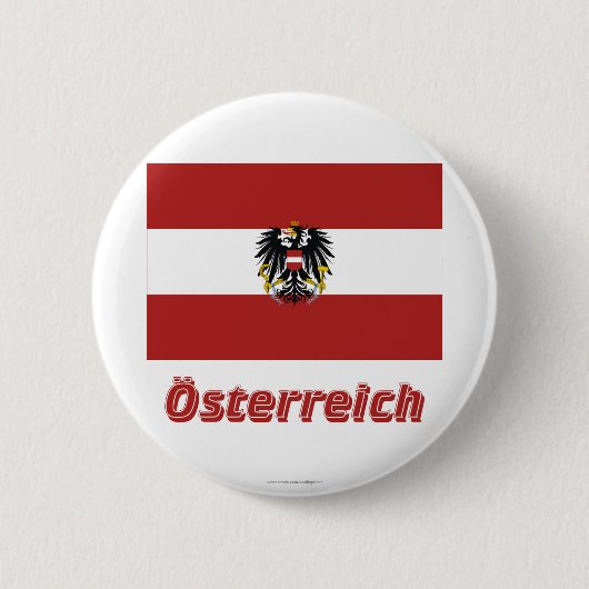 Dienstvlagge mit deutschem Namen Ronde Button 5,7 Cm (Voorkant)