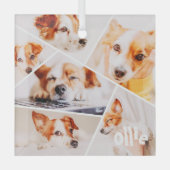 Dient Moderne Eenvoudige Aangepast 6 Afbeeldingen  Glas Ornament (Voorkant)