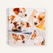 Dient Moderne Eenvoudige Aangepast 6 Afbeeldingen  Notitieboek (Voorkant)