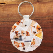 Dient Moderne Eenvoudige Aangepast 6 Afbeeldingen  Sleutelhanger (Voorkant)