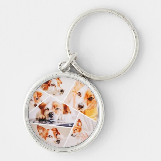 Dient Moderne Eenvoudige Aangepast 6 Afbeeldingen  Sleutelhanger (Voorkant)