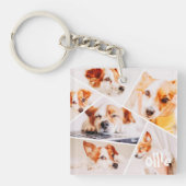 Dient Moderne Eenvoudige Aangepast 6 Afbeeldingen Sleutelhanger (Voorkant)