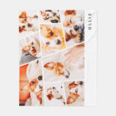 Dient Moderne Eenvoudige Aangepast 9 Foto's Collag Fleece Deken (Voorkant)