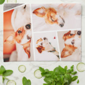 Dient Moderne Eenvoudige Aangepast 9 Foto's Collag Theedoek (Gevouwen)