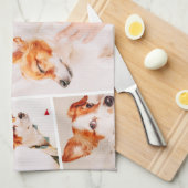 Dient Moderne Eenvoudige Aangepast 9 Foto's Collag Theedoek (Quarter Fold)