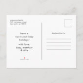 Dient Moderne Eenvoudige Aangepaste 9 Afbeeldingen Aankondigingskaart (Achterkant)