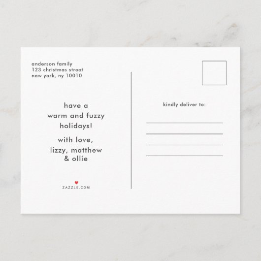 Dient Moderne Eenvoudige Aangepaste 9 Afbeeldingen Aankondigingskaart (Achterkant)