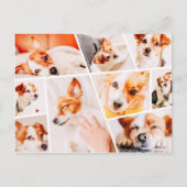 Dient Moderne Eenvoudige Aangepaste 9 Afbeeldingen Aankondigingskaart (Voorkant)