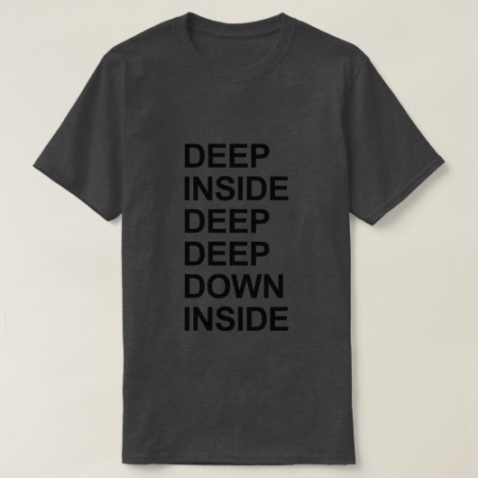 DIEP BINNEN IK HOU VAN MUZIEK T-SHIRT (Design voorkant)