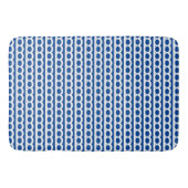 Diep Blauw en wit Moderne bubble Golven Badmat (Voorkant)