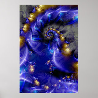 Diep blauw. poster