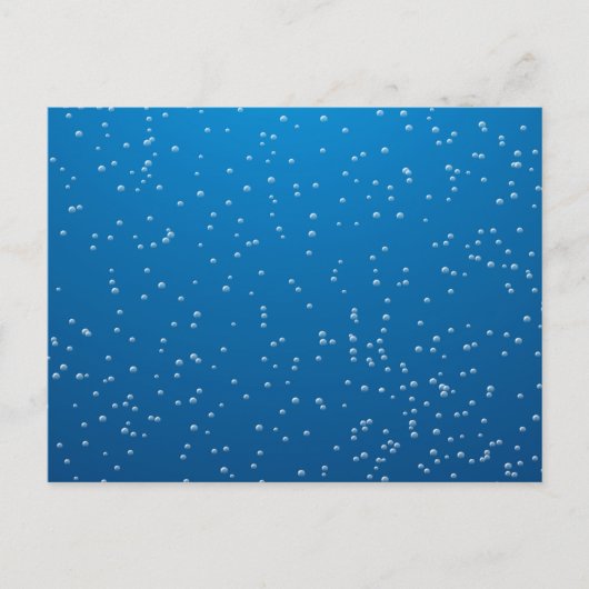 Diep Blauw Water en Kleine Belletjes Briefkaart (Voorkant)