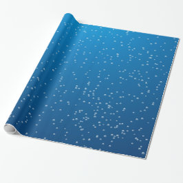 Diep Blauw Water en Kleine Belletjes Cadeaupapier