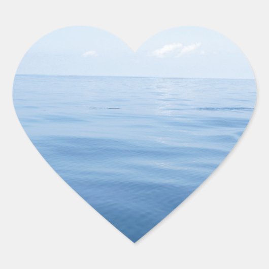 diep blauw zee hart sticker (Voorkant)