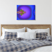 Diep Blauwachtig Fractal Canvas Afdruk (Insitu (Slaapkamer))