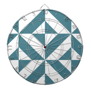 Diep Blauwgroen groen geometrisch decoderpatroon Dartbord