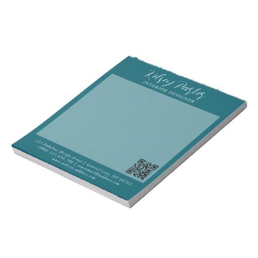 Diep Blauwgroen  Notitieblok (Linkerzijde)