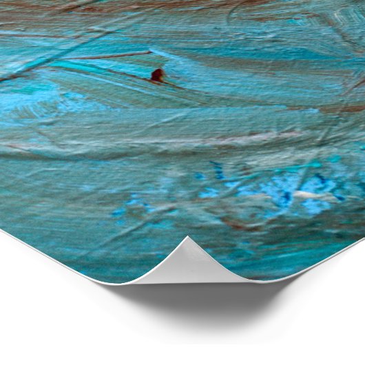 Diep Blauwgroen Poster (Hoek)