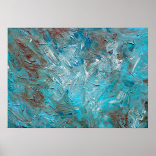 Diep Blauwgroen Poster