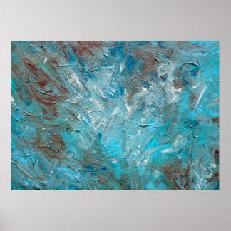 Diep Blauwgroen Poster