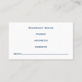 Diep Blauwgroen Visitekaartje (Achterkant)