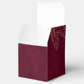Diep bordeauxrood en goud bedankdoosjes (Geopend)