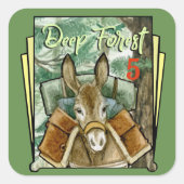 Diep bos 5 vierkante sticker (Voorkant)