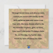 Diep bos en wijde luchten  feestdagenkaart (Achterkant)