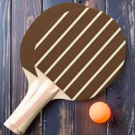 Diep bosbruin gestreept en effen tafeltennisbatje