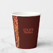 Diep bruin diner herfstfeest Happy Thanksgiving Papieren Bekers (Voorkant)