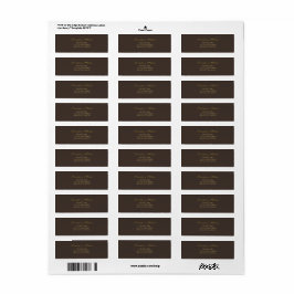 Diep bruin minimalistisch retouradreslabel etiket