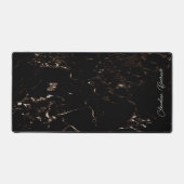 Diep Bruin Zwart Marmer Look Bureaumatten & Pads (Voorkant)