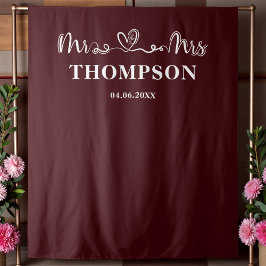 Diep Burgundy | Mijnheer en Mevrouw Elegant Eenvou Wandkleed