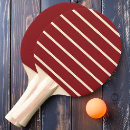 Diep Cranberry Gestreept en Effen Tafeltennisbatje