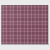 Diep Cranberryrood Tartan Geruit Cadeaupapier (Vlak)