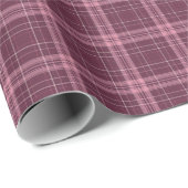 Diep Cranberryrood Tartan Geruit Cadeaupapier (Rol Hoek)