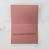 Diep DANK U kaarden Bedankkaart (Binnen)