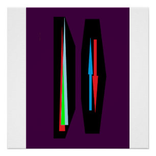 Diep donker mysterieus paarse kunst design modern perfect poster