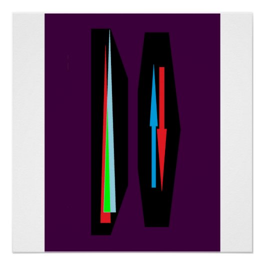 Diep donker mysterieus paarse kunst design modern perfect poster (Voorkant)