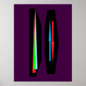 Diep donker mysterieus paarse kunst design modern poster (Voorkant)