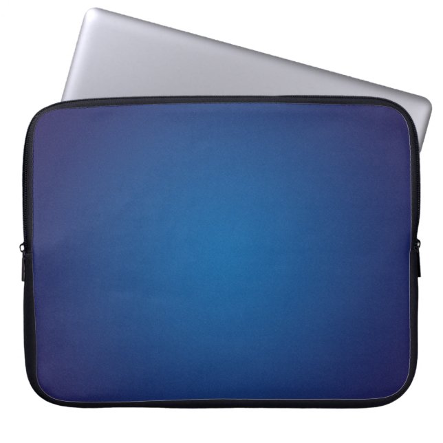 Diep donkerblauw korrelig vignetteffect laptop sleeve (Voorkant)