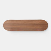 Diep donkerbruine houtnerf textuurpatroon persoonlijk skateboard (Horizontaal)