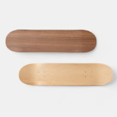 Diep donkerbruine houtnerf textuurpatroon persoonlijk skateboard (Horizontaal)