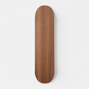 Diep donkerbruine houtnerf textuurpatroon persoonlijk skateboard