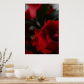 Diep, donkerrode rozen poster (Keuken)
