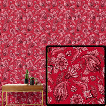 Diep donkerrood bloemenpaisley Elegant