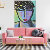 Diep doordacht Abstract acrylverf Canvas Afdruk (Insitu (Woonkamer))