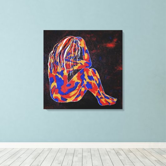 diep doordacht canvas afdruk (Insitu (Houten vloer))